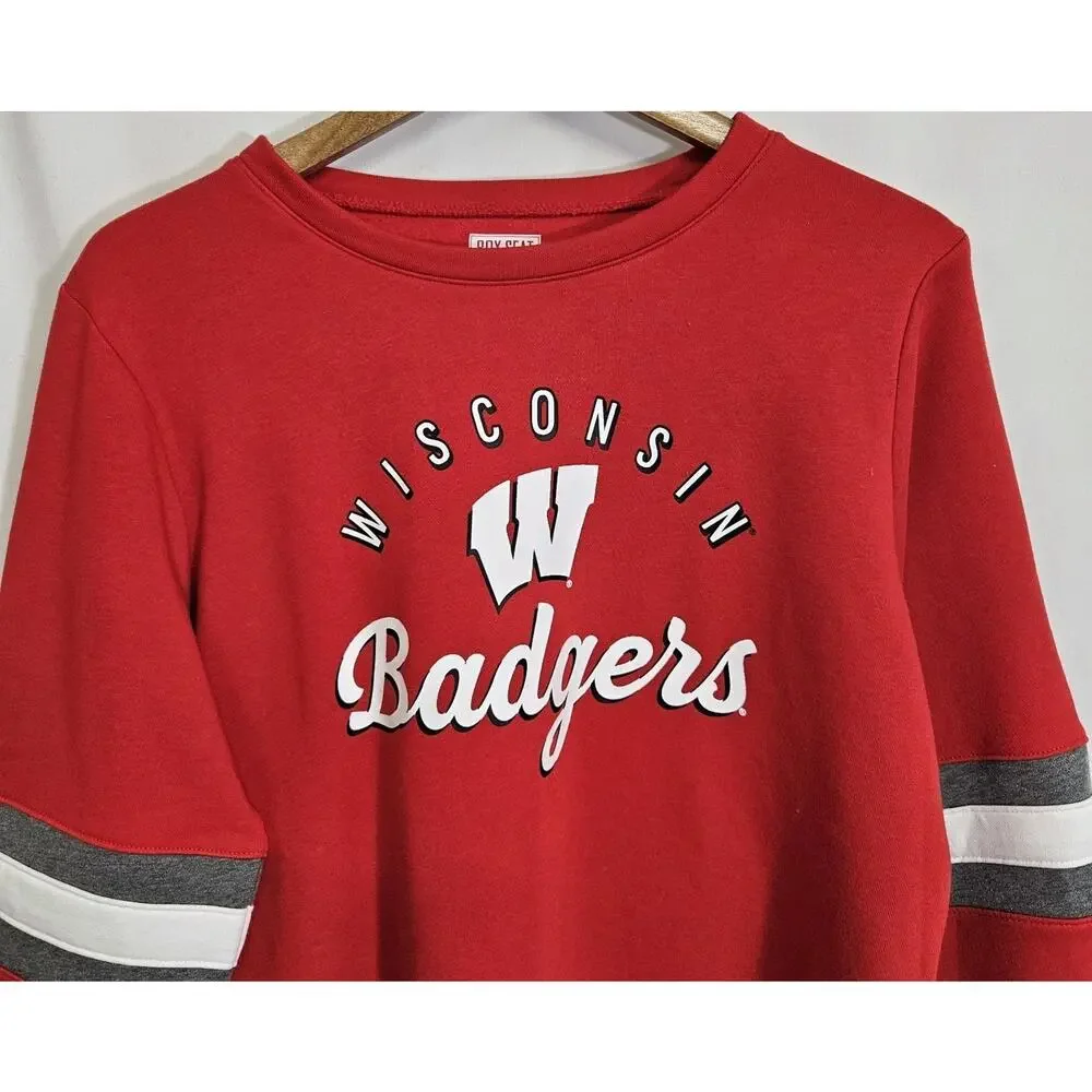 Wisconsin Badgers Box Seat Clothing Co Red Pullover Sweatshirt Size Large NWT